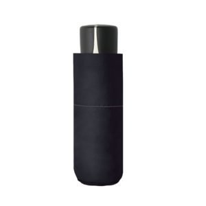 Unisex lietussargs Doppler Fiber Mini Compact melns slēgts